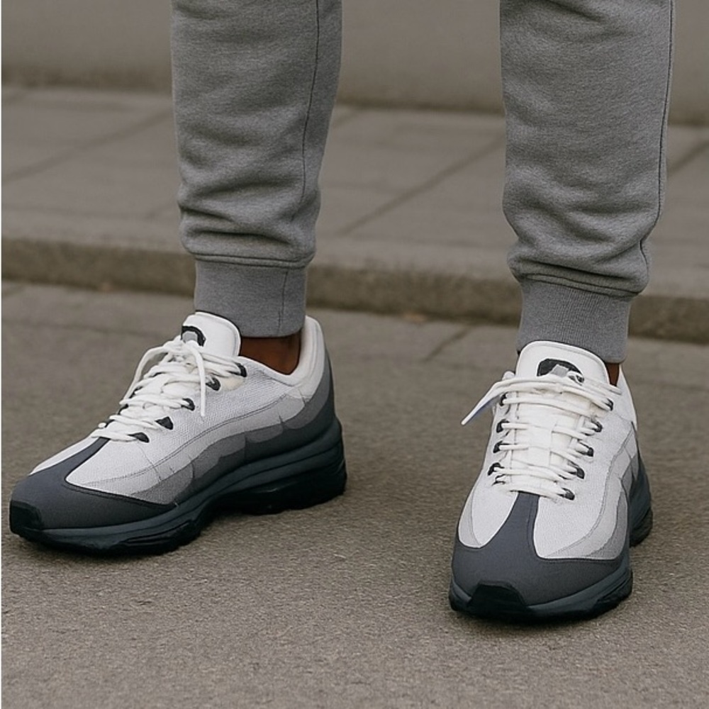 Nike Air Max 95 Dynamic Flywire White/Grey Black Condition Very Good